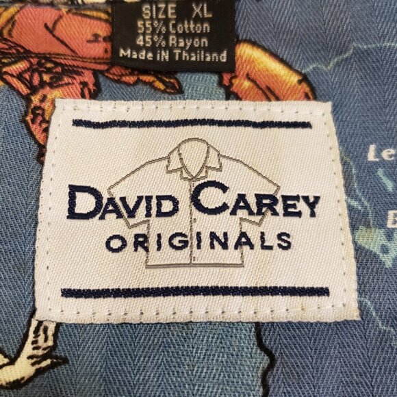 David Carey Originals Button Up Graphic Print State Shirt Maine Men's XL - Picture 12 of 12